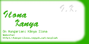 ilona kanya business card